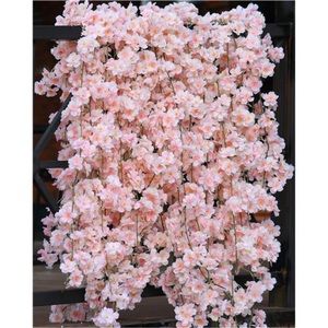 8pcs 47.2ft Artificial Cherry Blossom Flower Garland Hanging Vines for Spring